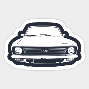 Morris Marina 1970s British classic car monoblock white Sticker